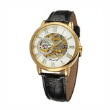 Roman Number Skeleton Dial Mechanical Watch