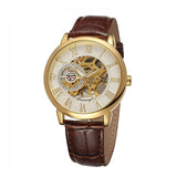 Roman Number Skeleton Dial Mechanical Watch