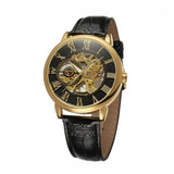 Roman Number Skeleton Dial Mechanical Watch