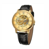 Roman Number Skeleton Dial Mechanical Watch