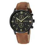 Synthetic Leather Brown Watch