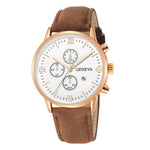 Synthetic Leather Brown Watch