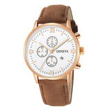 Synthetic Leather Brown Watch