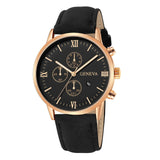 Synthetic Leather Brown Watch